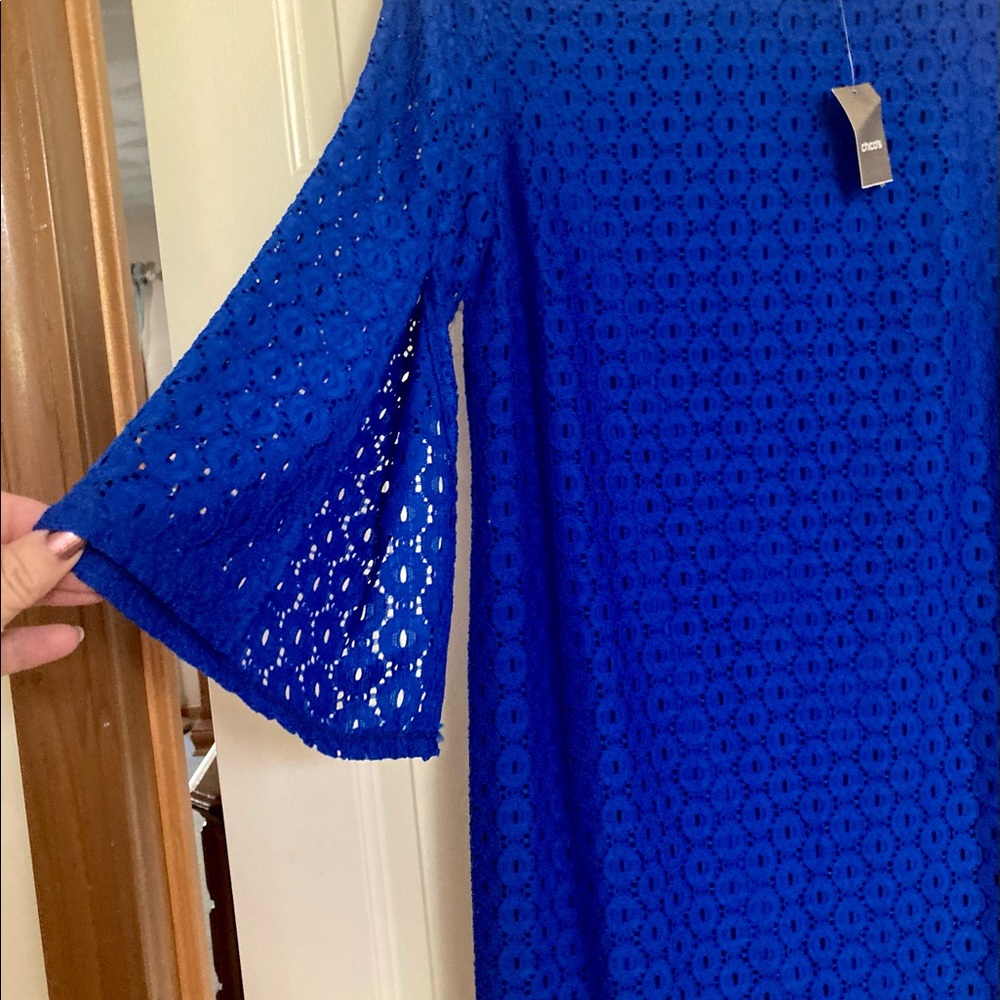 Chico’s royal blue dress, Chico’s sz 1 (8-10), new